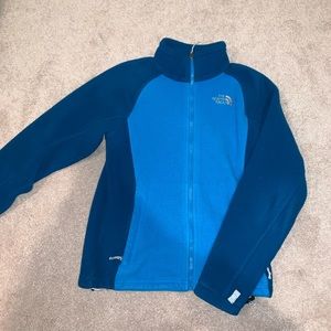 Blue Two Toned Northface Zip Up Fleece